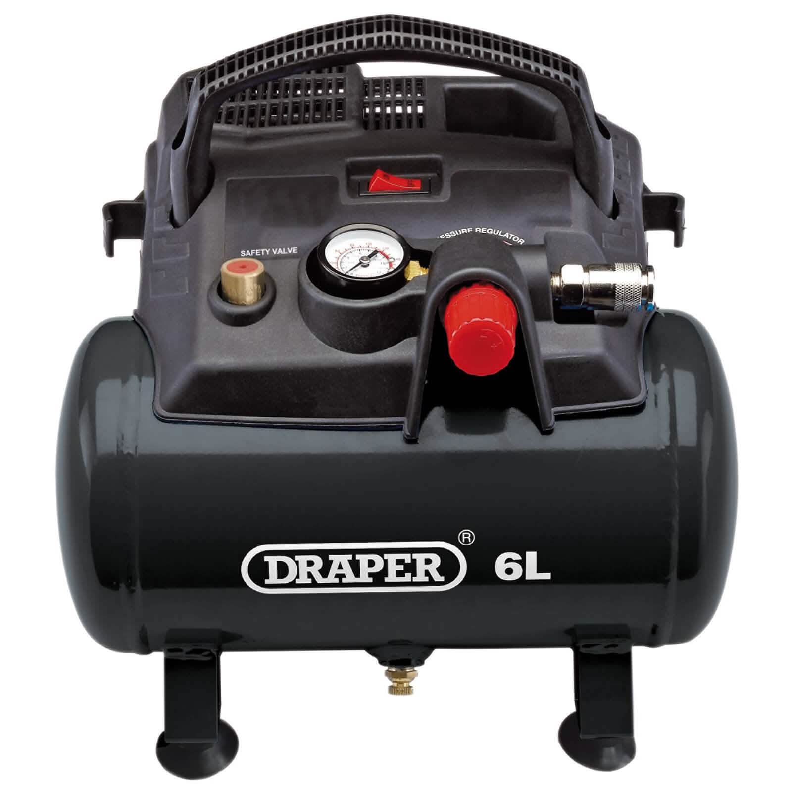 Draper 2115 Oil-Free Air Compressor, 6L, 1.2Kw Dr-02115