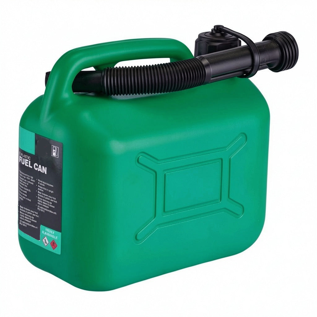 5L Plastic Fuel Storage Cans | Jerry Can with Flexible Spout | Ideal for Diesel or Unleaded Fuel
