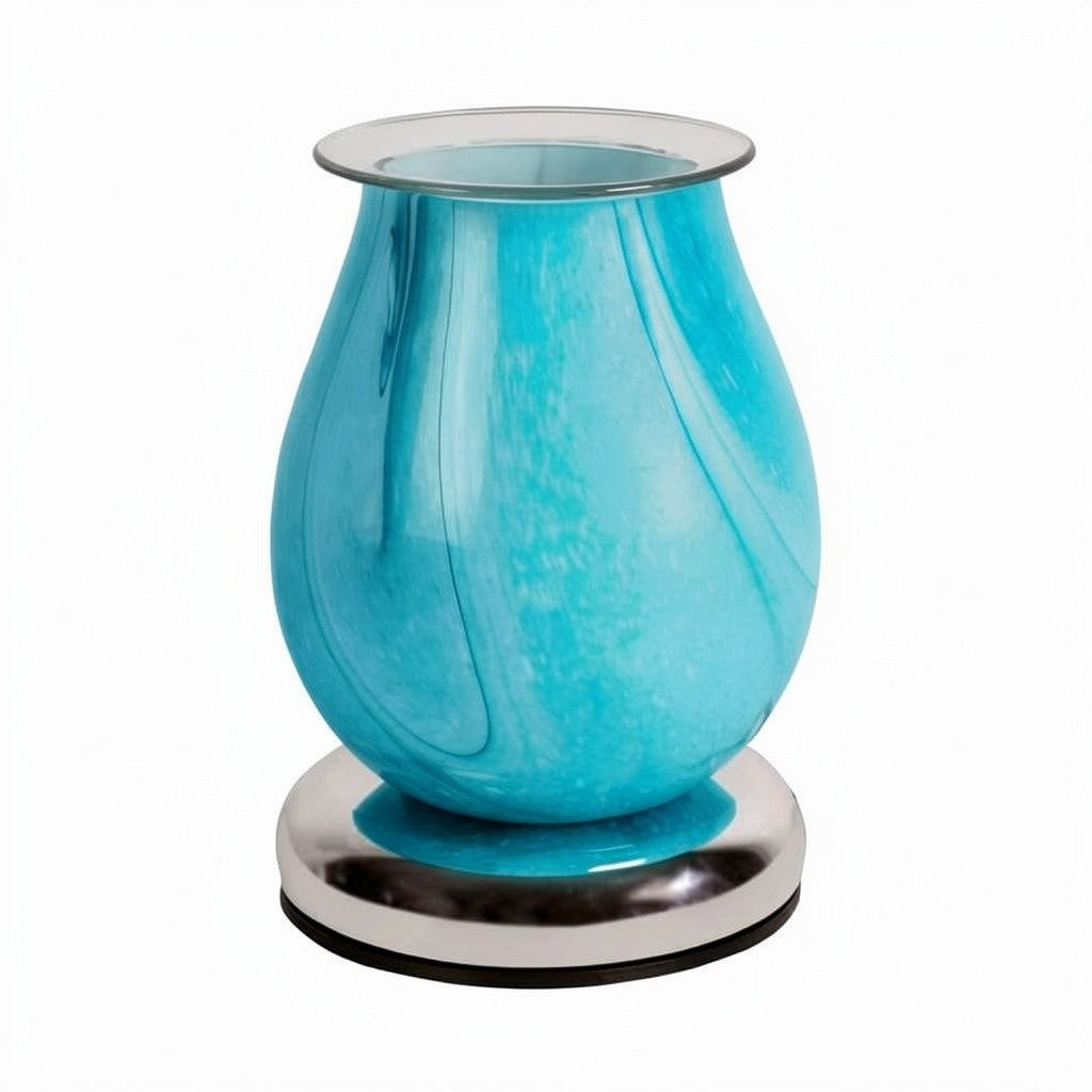 Electric Scented Wax Melt Tart Warmer Teal Swirl Aroma Diffuser Touch Control