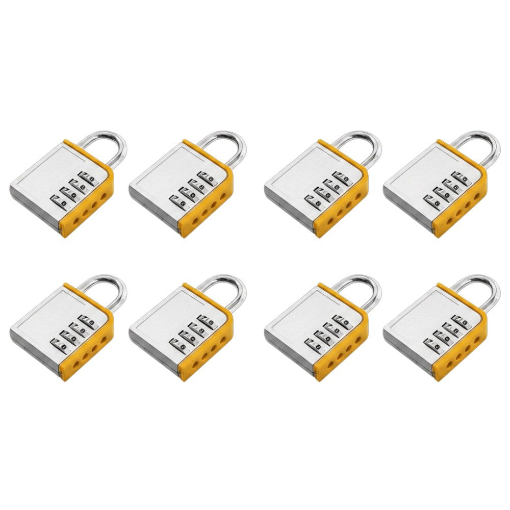 8 PACK Combination PadlockLock Steel Shackle Gym Locker Toolbox- 5 Year Warranty