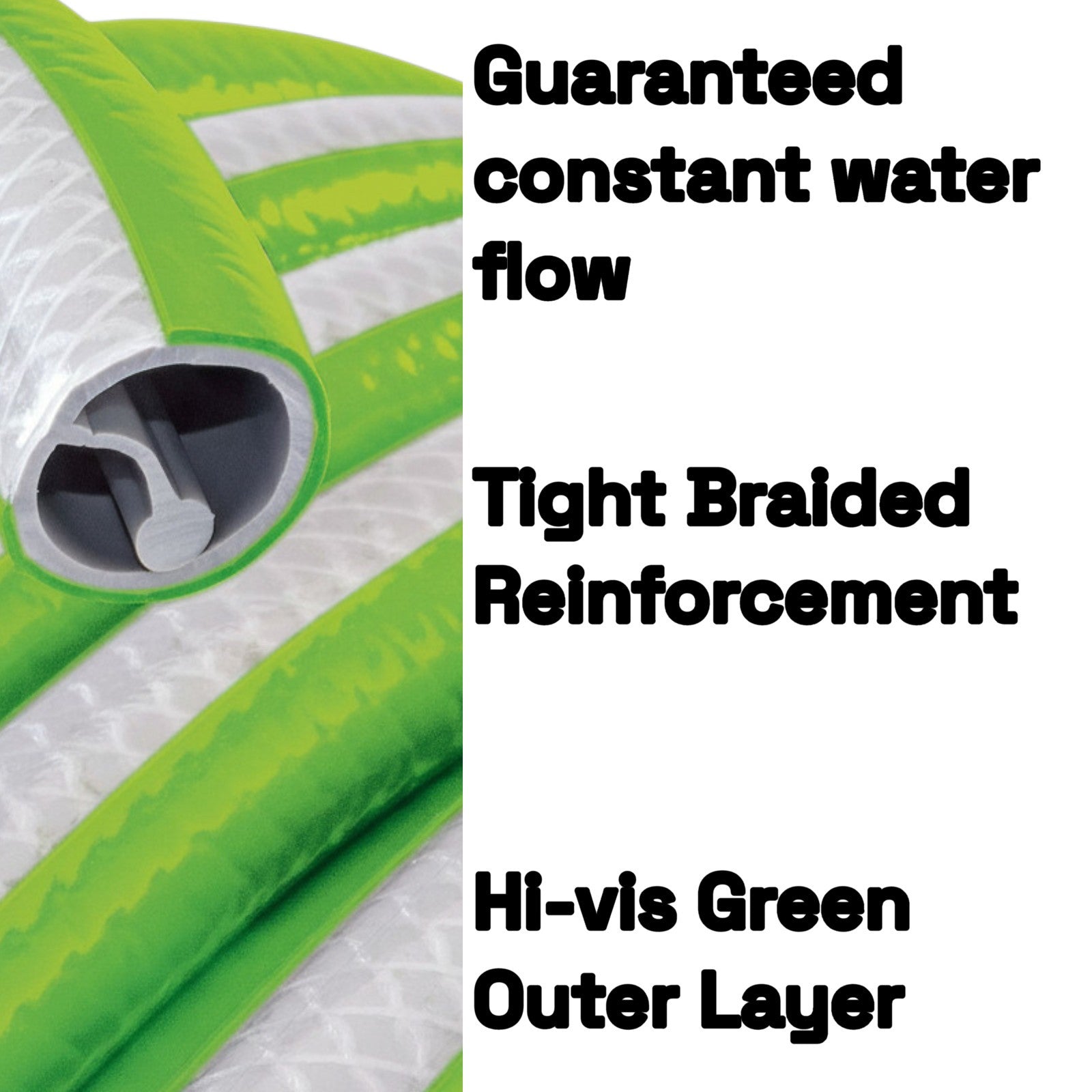 15m Garden Hose Pipe ANTI-KINK Constant Flow PRO Heavy Duty Reinforced Hosepipe