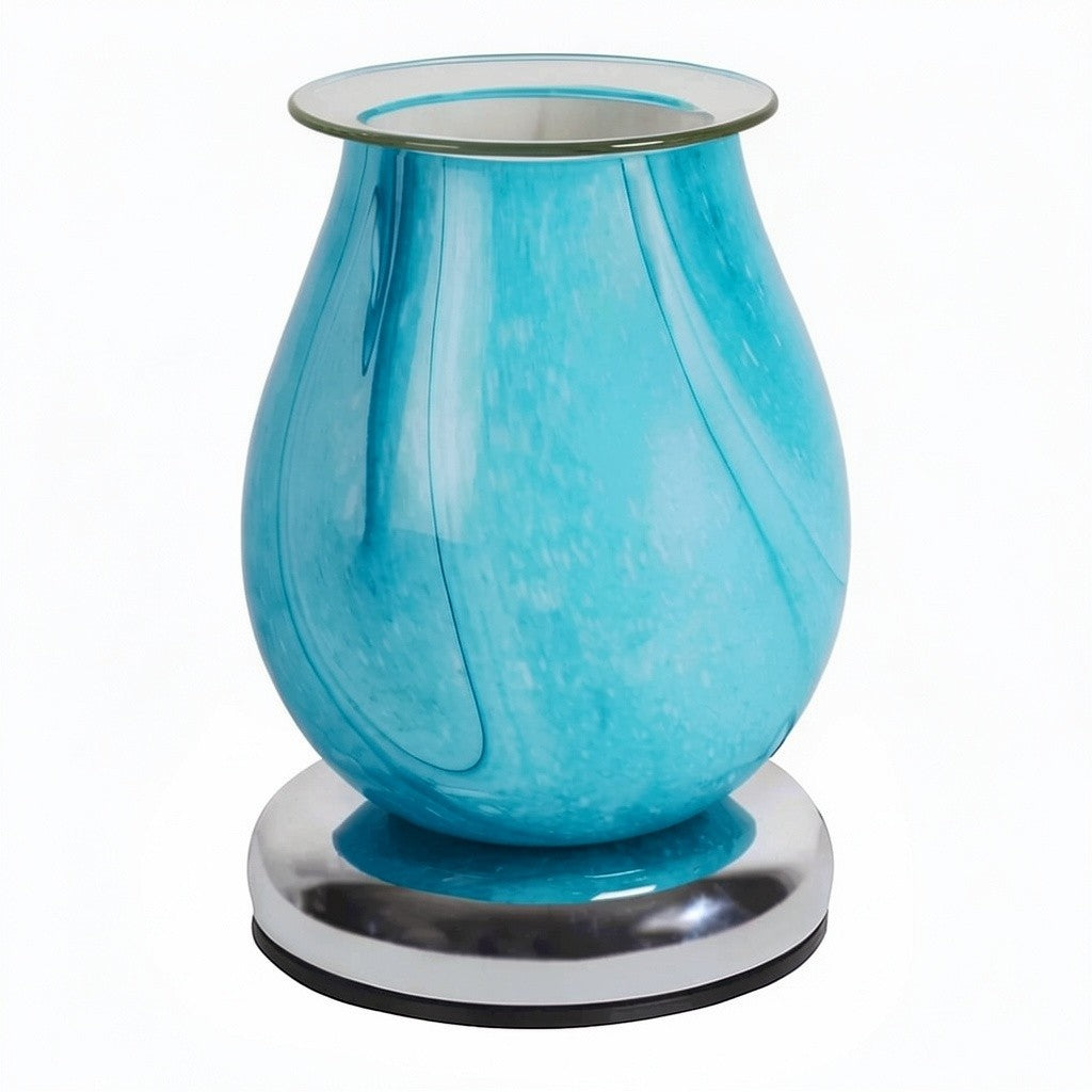 Electric Scented Wax Melt Tart Warmer Teal Swirl Aroma Diffuser Touch Control
