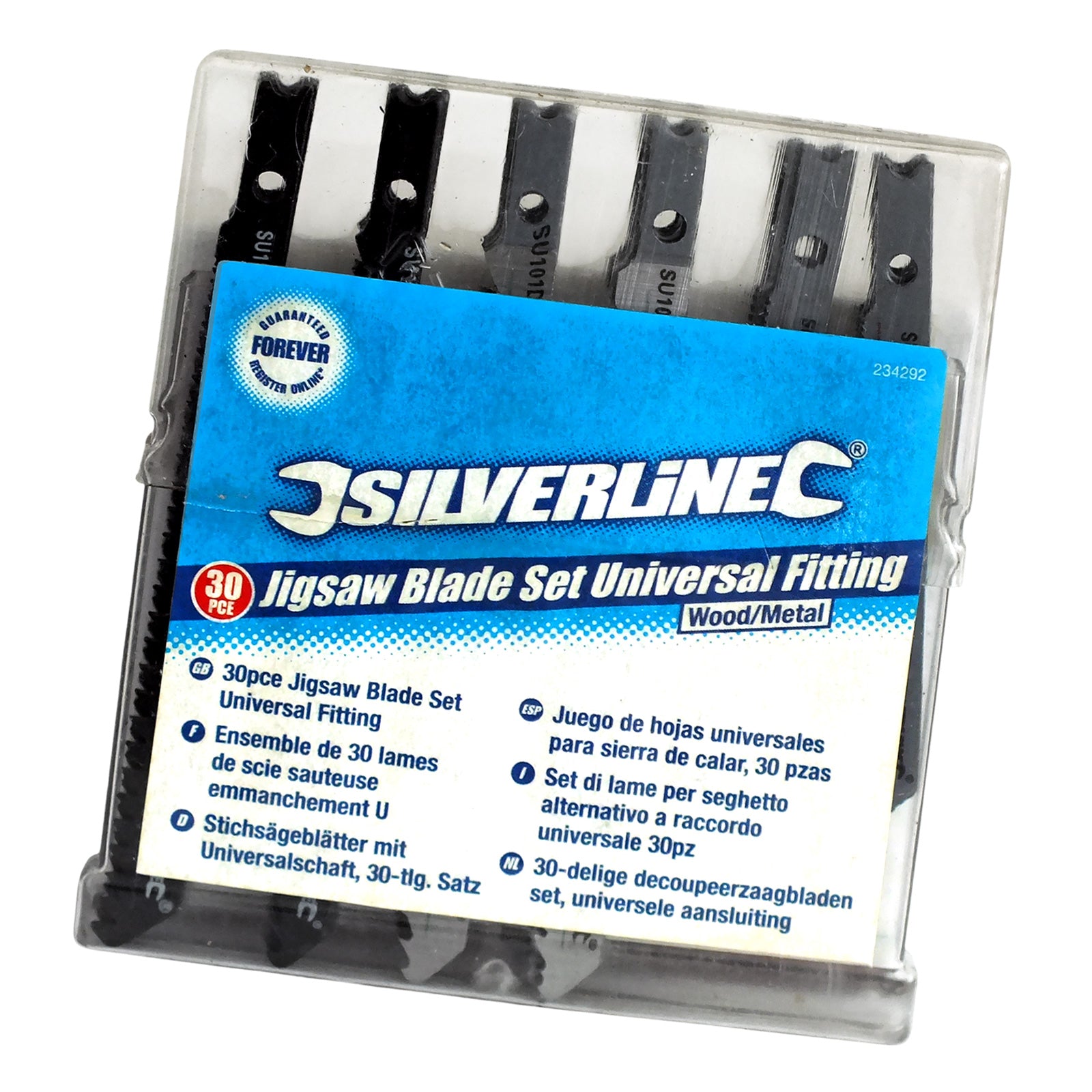 Silverline 234292 30pc Assorted Jigsaw Blades for Wood & Metal Universal Fitting