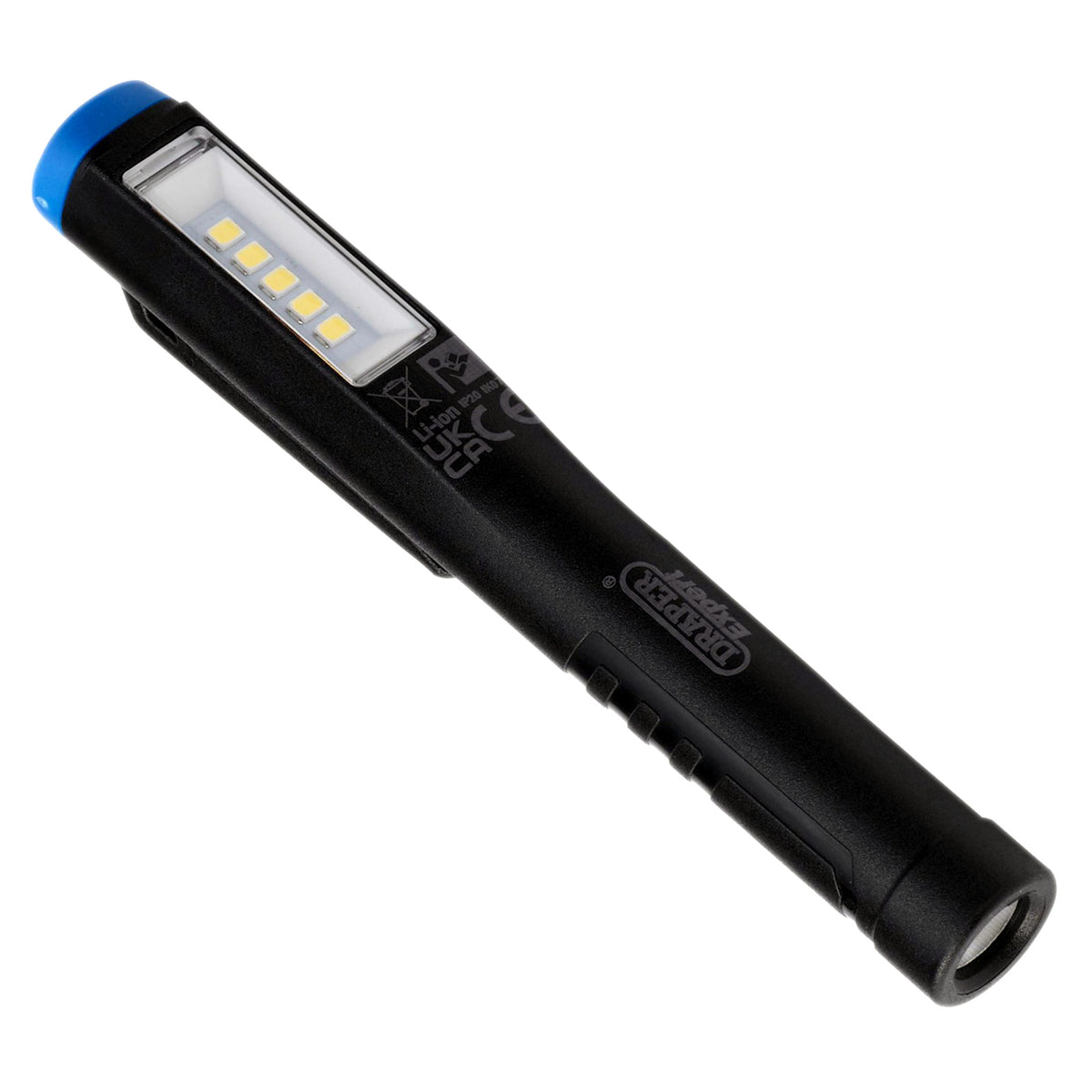 Draper Expert USB Rechargeable SMD LED Pen Light 2-in-1 Inspection Lamp and Torch, 150 Lumens 31098