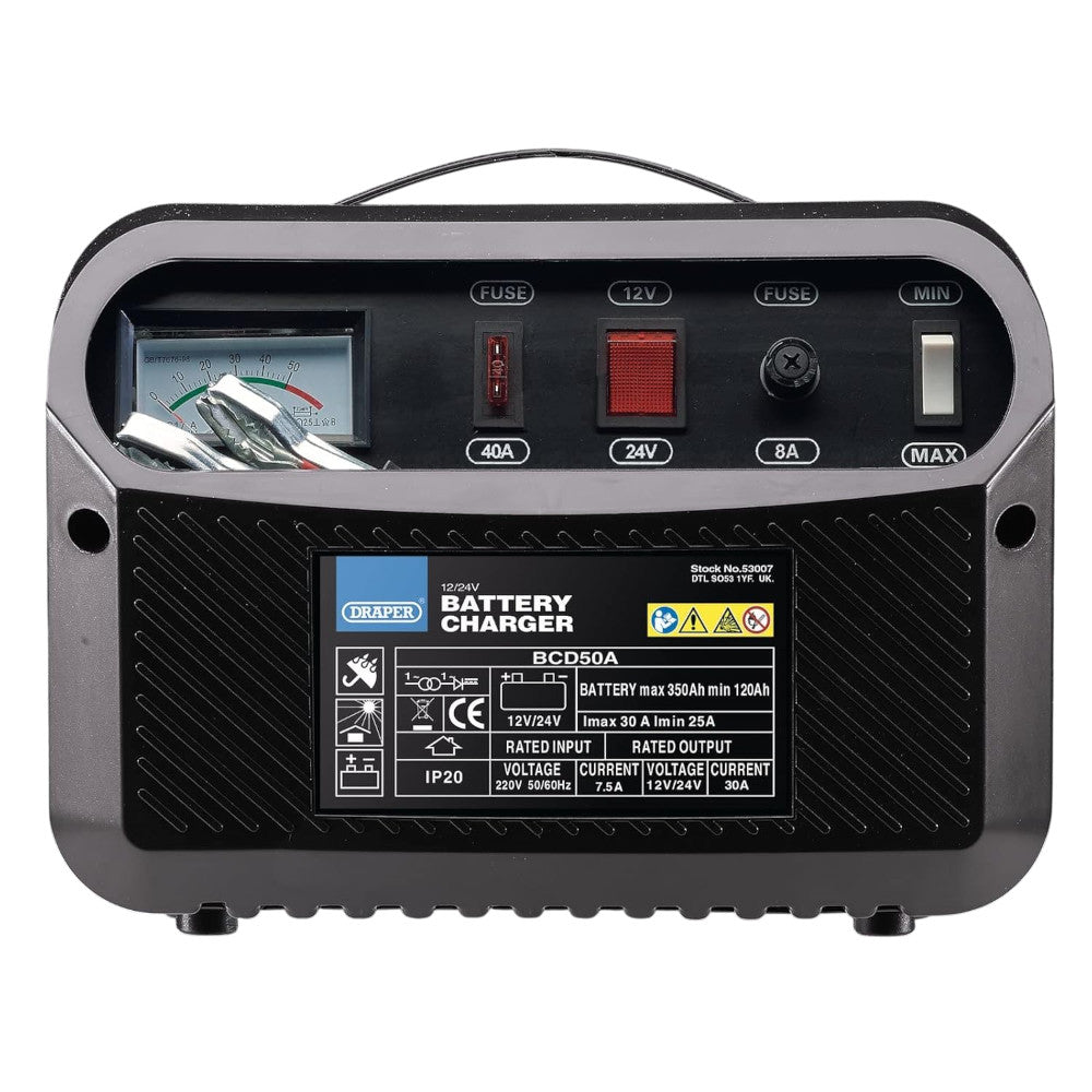 Draper 12/24V 120-350A Battery Charger 53007