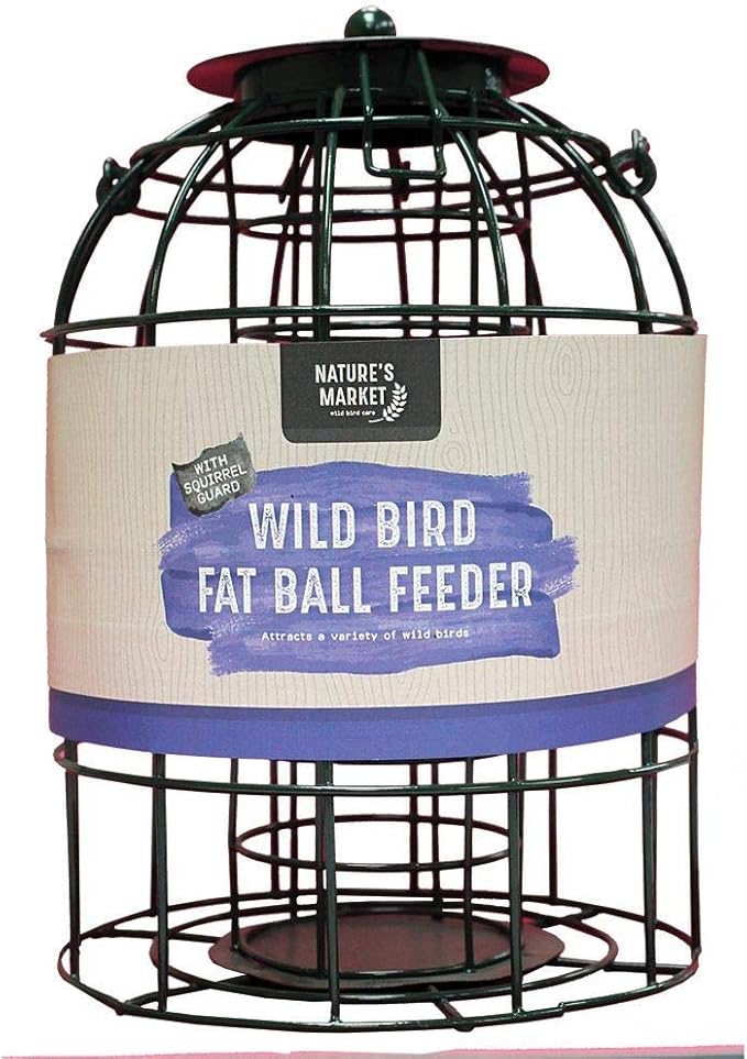 Natures Market BF008FB Squirrel Guard Hanging Fat Ball Feeder