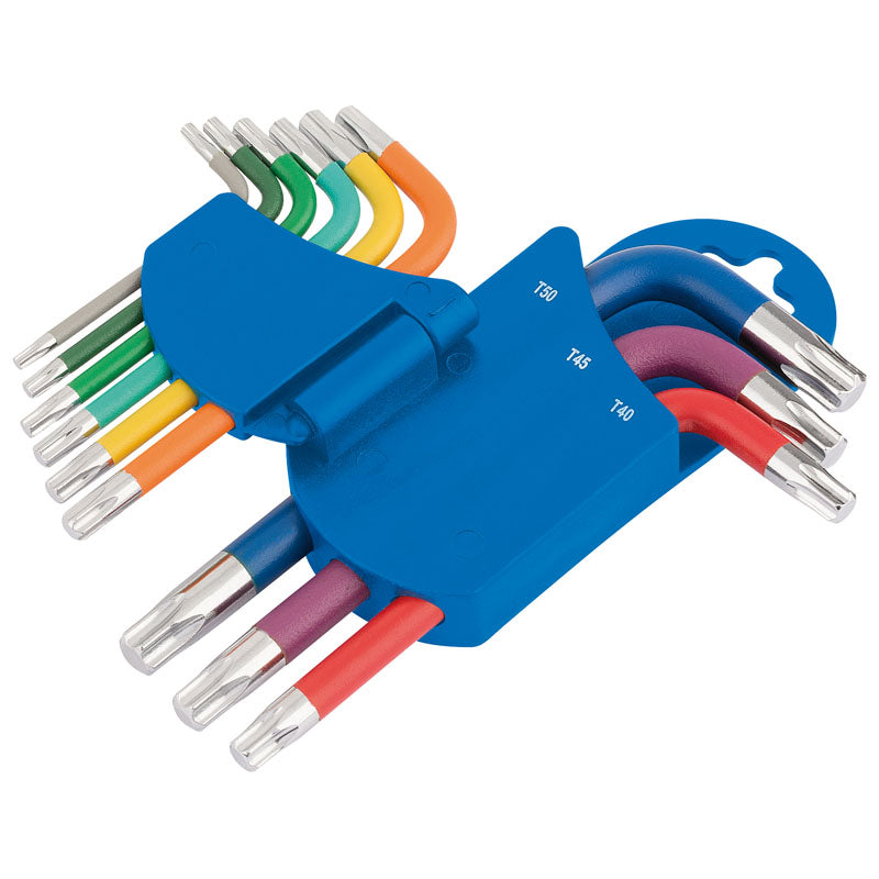 Draper Torx Metric Coloured Short Arm Tx-Star Key Set (9 Pce) 66135