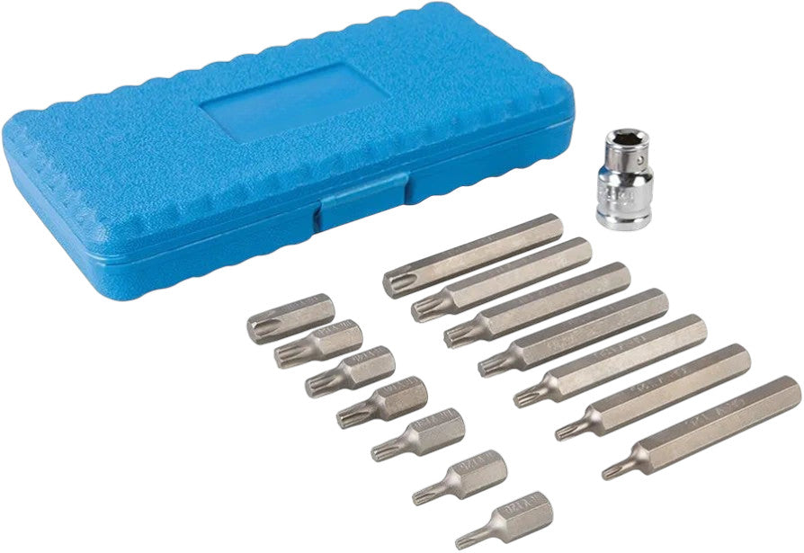 Torx Bits Set 1/2" Dr + Storage Carry Case 15pce Silverline 706839