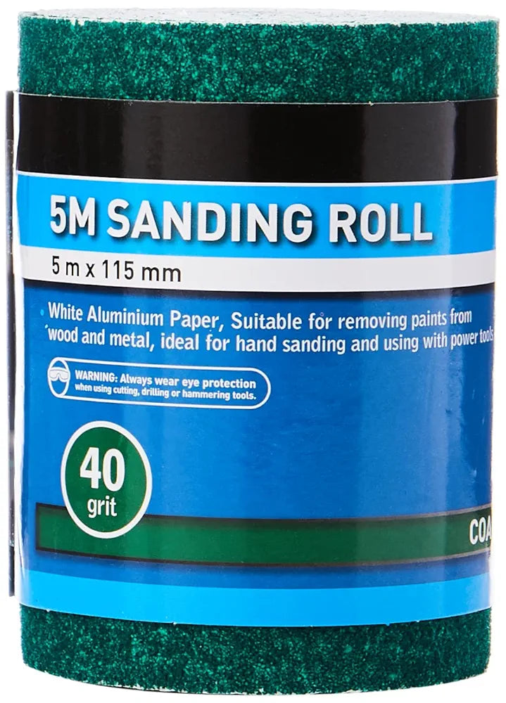 Bluespot 19856 5mtr 115mm Sanding Roll 40 Grit