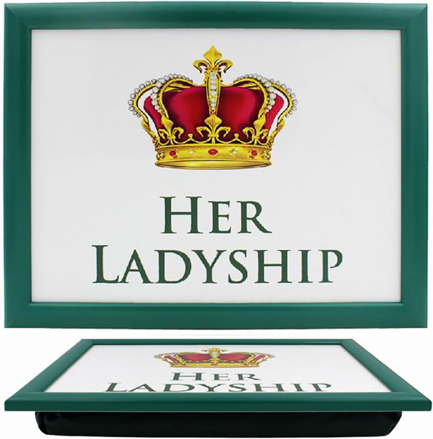 Her Ladyship Lap Tray Cushioned Laptop Tray with Padded Beanbag Base | Ideal for TV Dinners Bed
