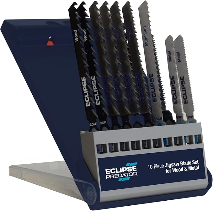 Eclipse Professional Tools EPT-WM10 10 Piece Jigsaw Blade Set for Wood & Metal Cutting