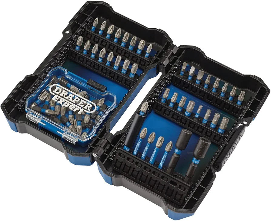 Draper 04932 Impact Rated Screwdriver Bit Set , Blue and Black