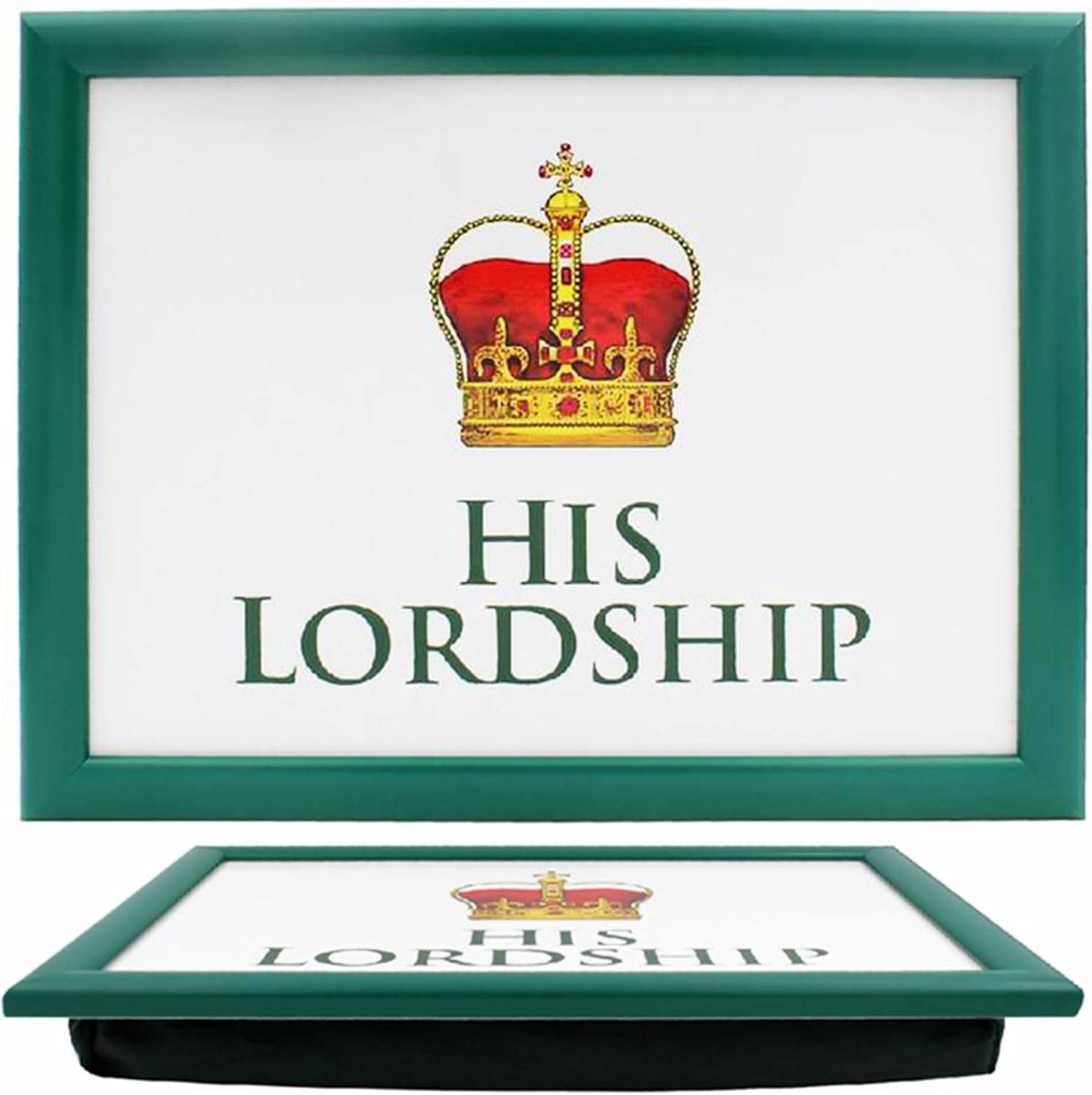 His Lordships Lap Tray Cushioned Laptop Tray with Padded Bean Bag Base