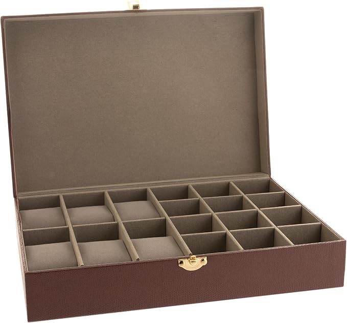Widdop Brown Faux Lizard Watch/Cufflink Box Man's Gift Husband Dad Son