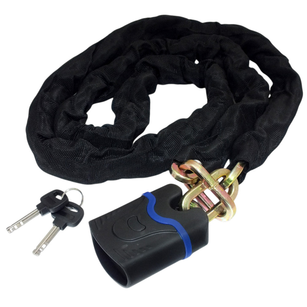 High Security 2m Motorcycle Motorbike Cycle Bike Chain & Hardened Steel Padlock