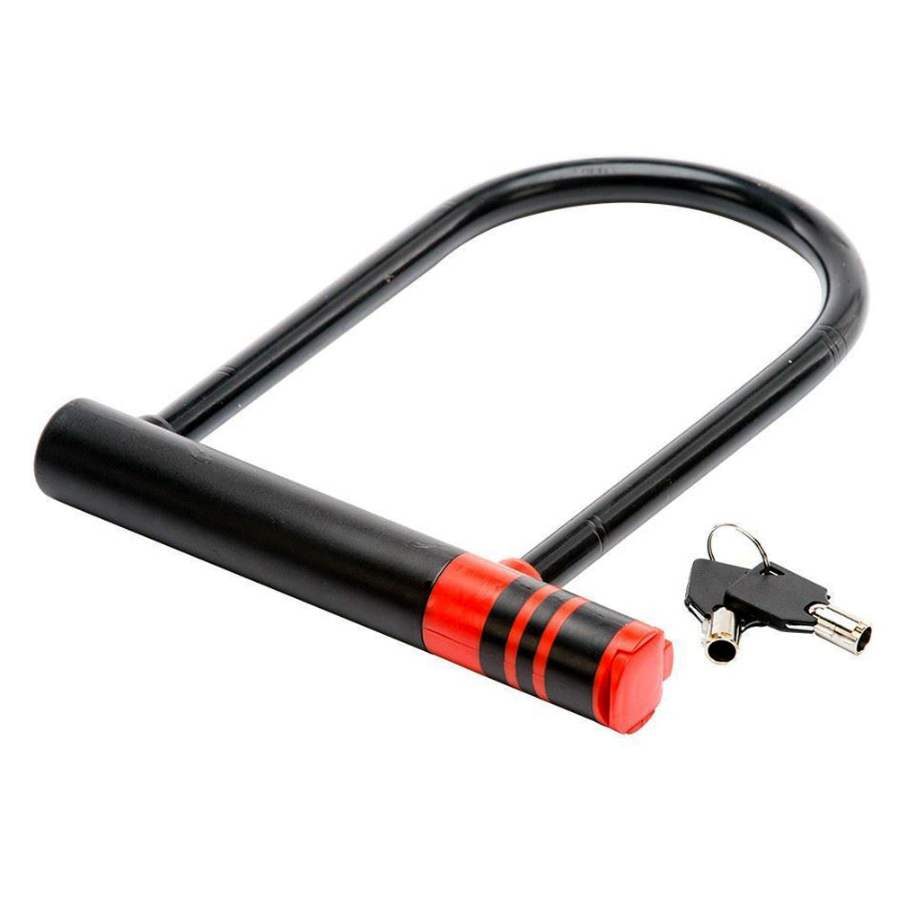 2.1m Bike Security Cable + D-Shackle Lock Steel U Shaped Bicycle Padlock with 2 Keys