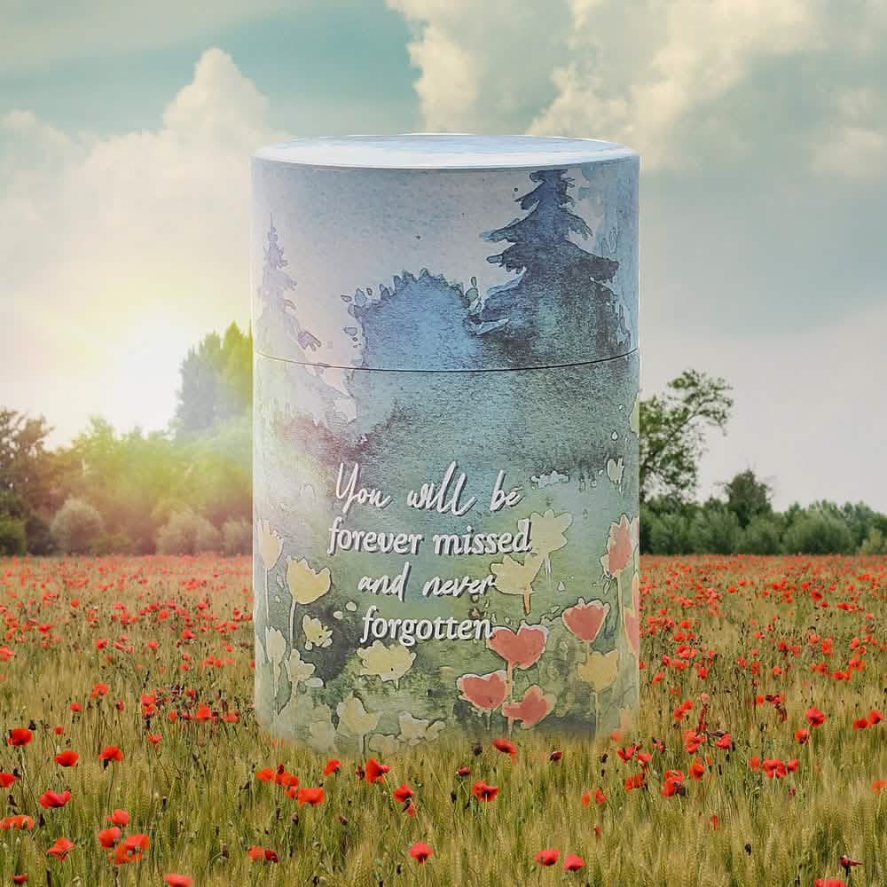Thoughts of You Scatter Ashes Tube 12cm - Flowers