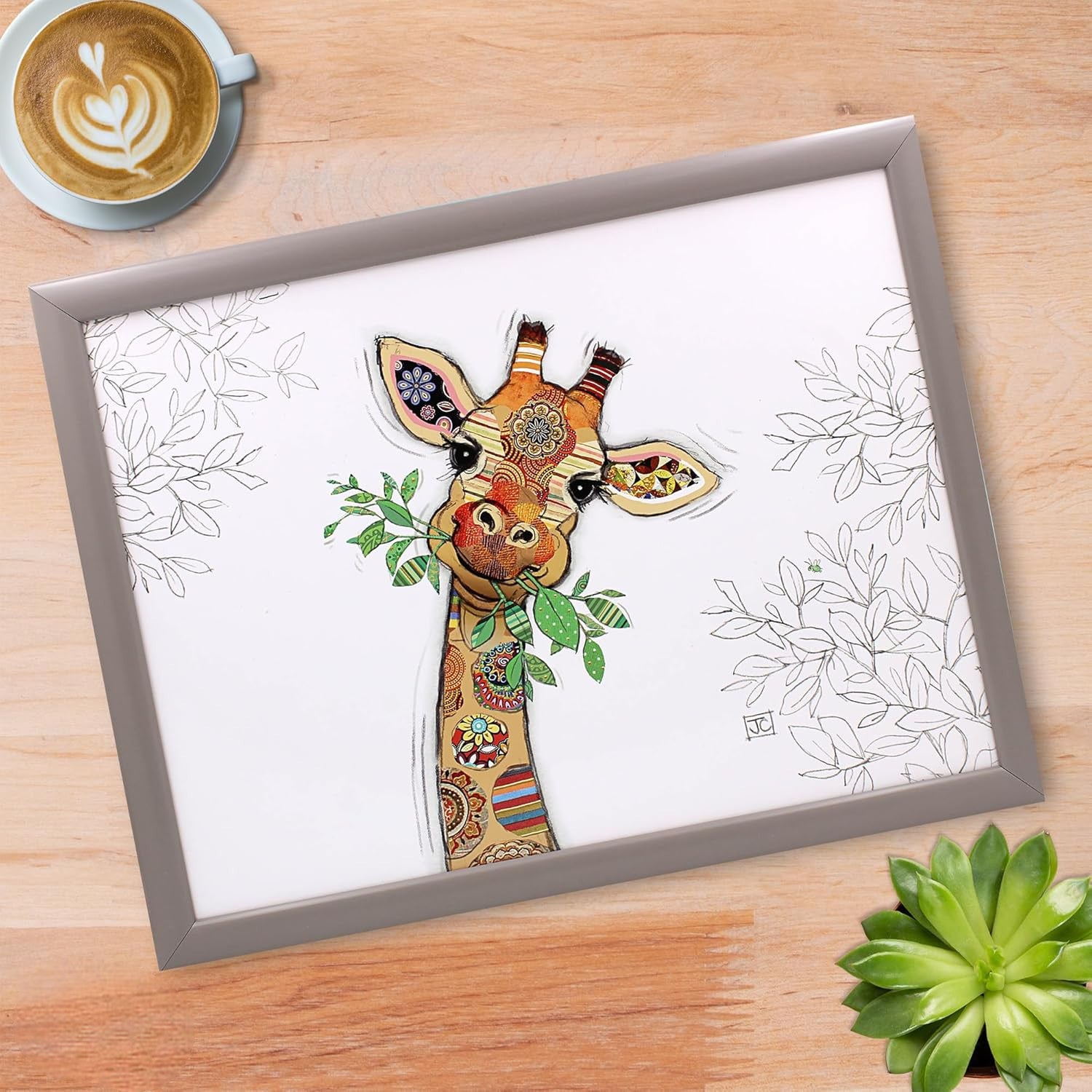 Gina Giraffe Lap Tray Cushioned Laptop Tray with Padded Beanbag Base TV Dinners Bed