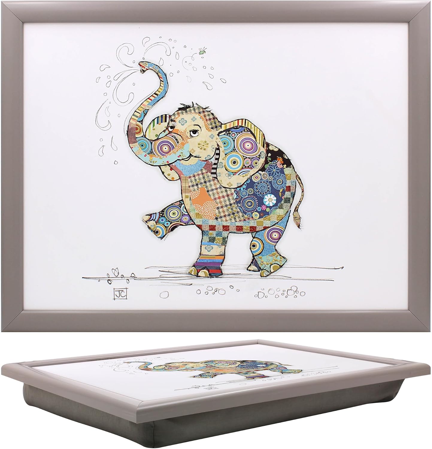 Eddie the Elephant Lap Tray Cushioned Laptop Tray with Padded Bean Bag Base