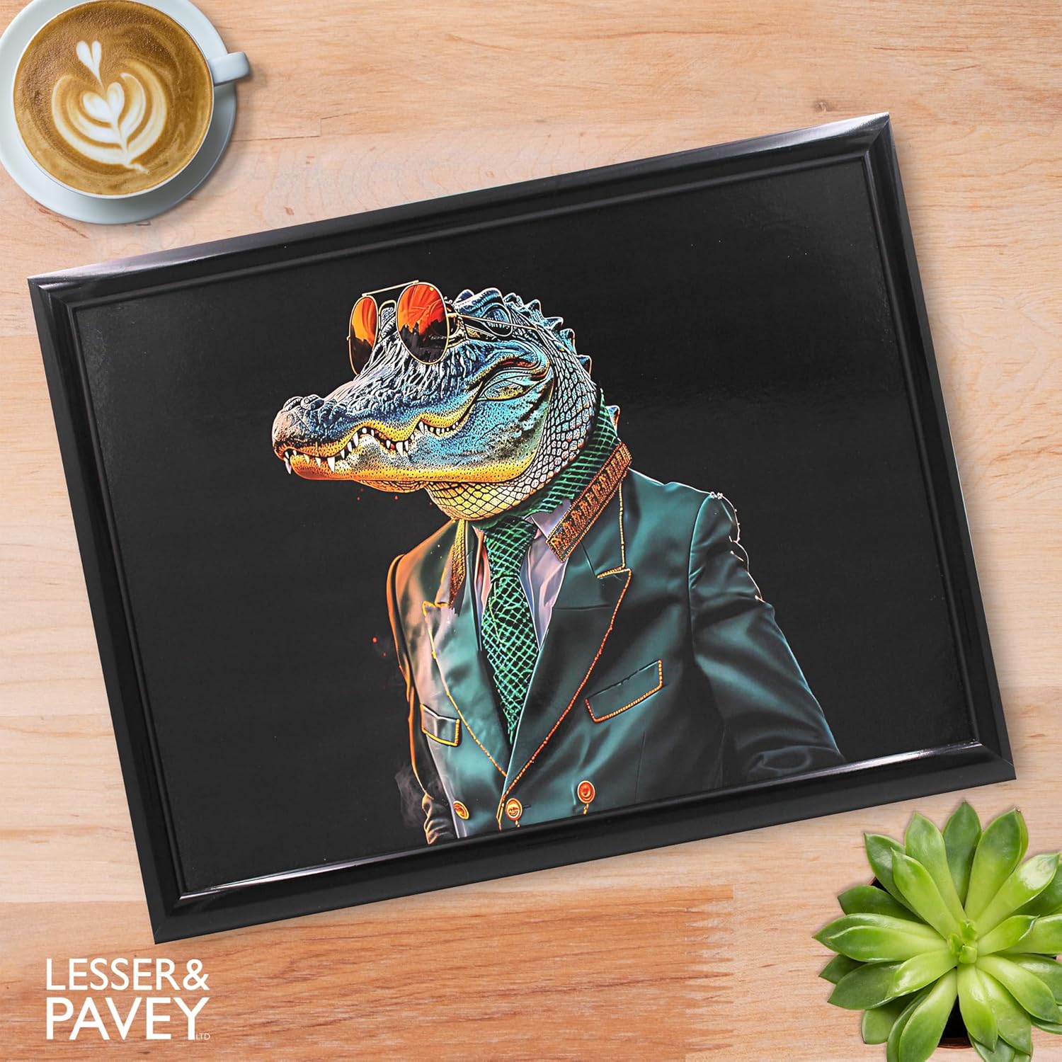 Crocodile Rock Lap Tray Cushioned Laptop Food Tray with Padded Beanbag Base | Ideal for TV Dinners or Bed