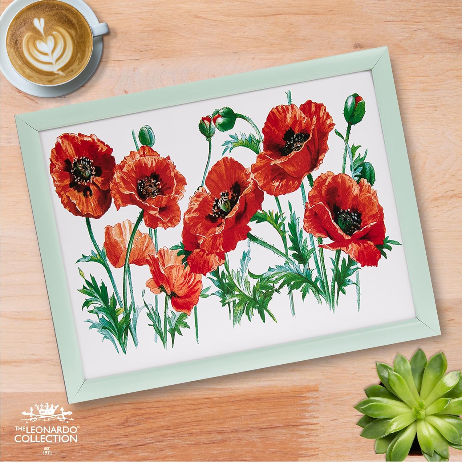 Poppy Lap Tray Poppies Flowers Cushioned Laptop Tray Padded Beanbag Base TV Bed