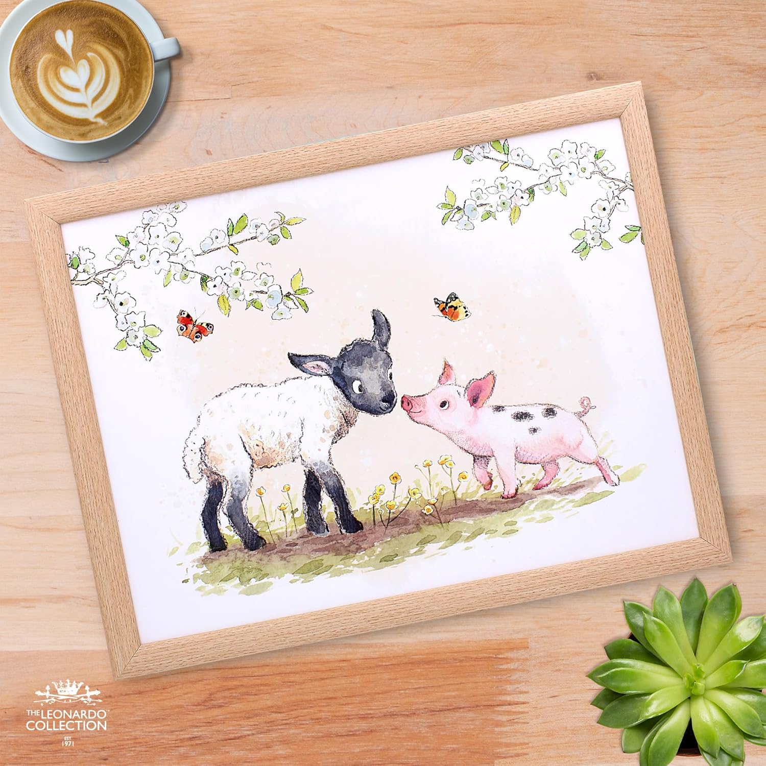 Lamb & Piglet Lap Tray Cushioned Laptop Tray Padded Beanbag Base TV Dinners Bed