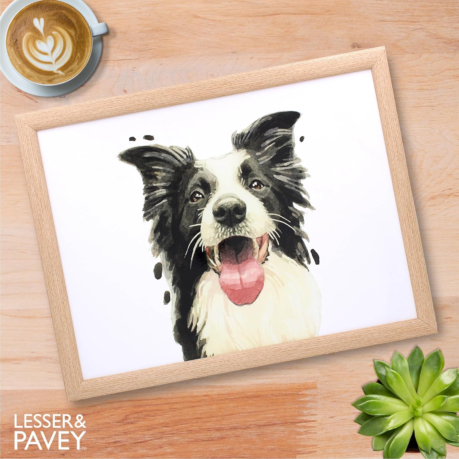 Border Collie Lap Tray Cushioned Laptop Tray with Padded Beanbag Base | Ideal for TV Dinners or Bed