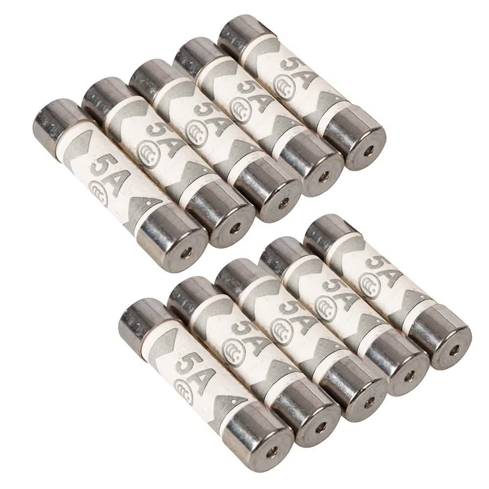 5 Amp Fuses Replacement Household Domestic Plug Mains 240v (10 Pack)