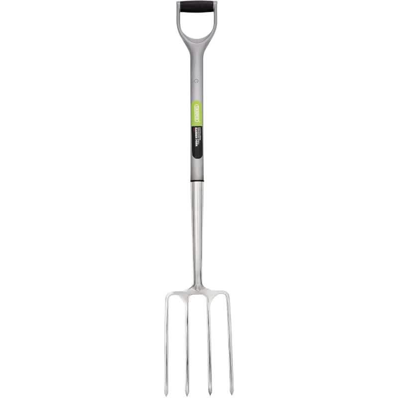 Draper 83753 Extra Long Stainless Steel Garden Fork with Soft Grip