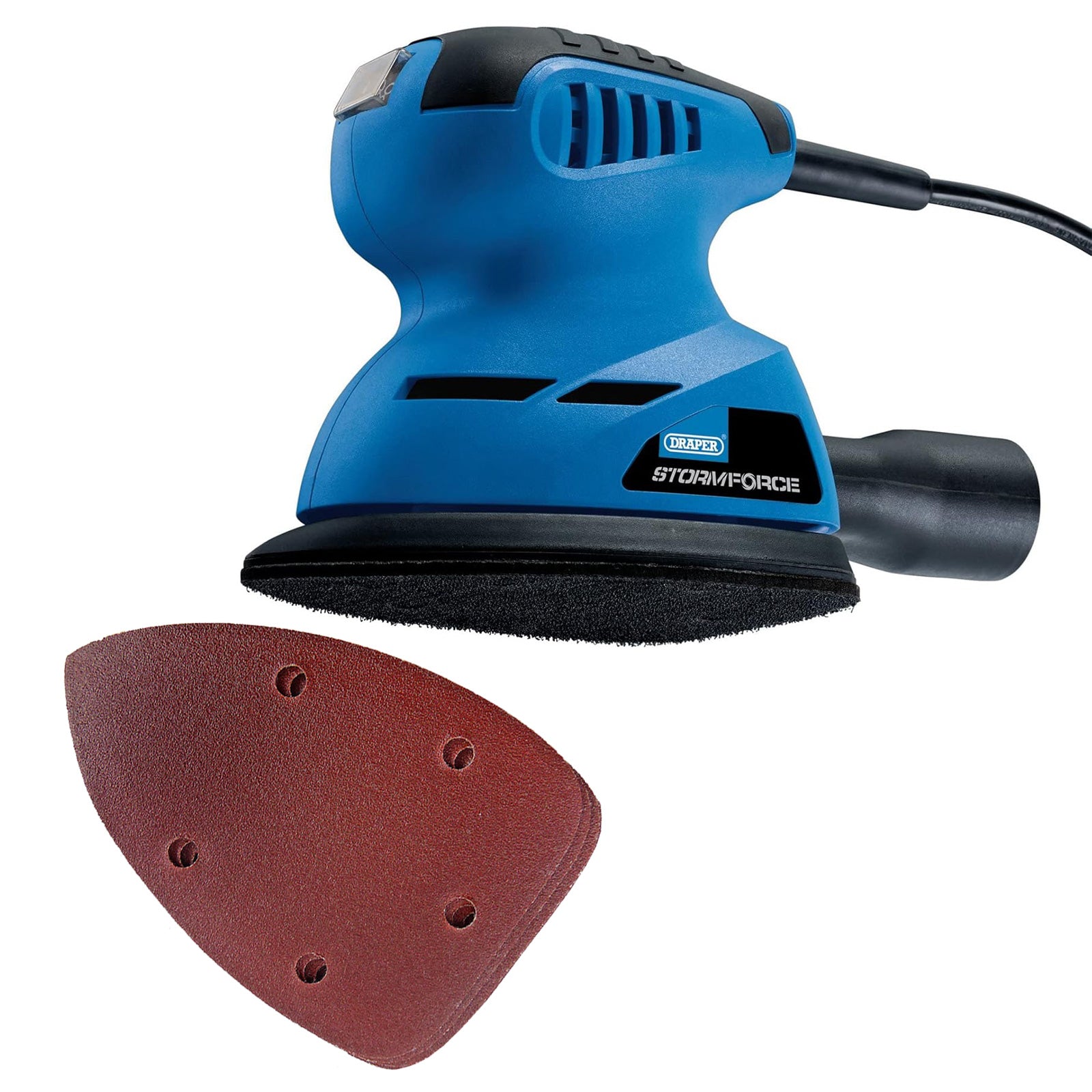 Draper Storm Force® 125W Electric Tri-Base Detail Sander | Includes 3 Sanding Sheets