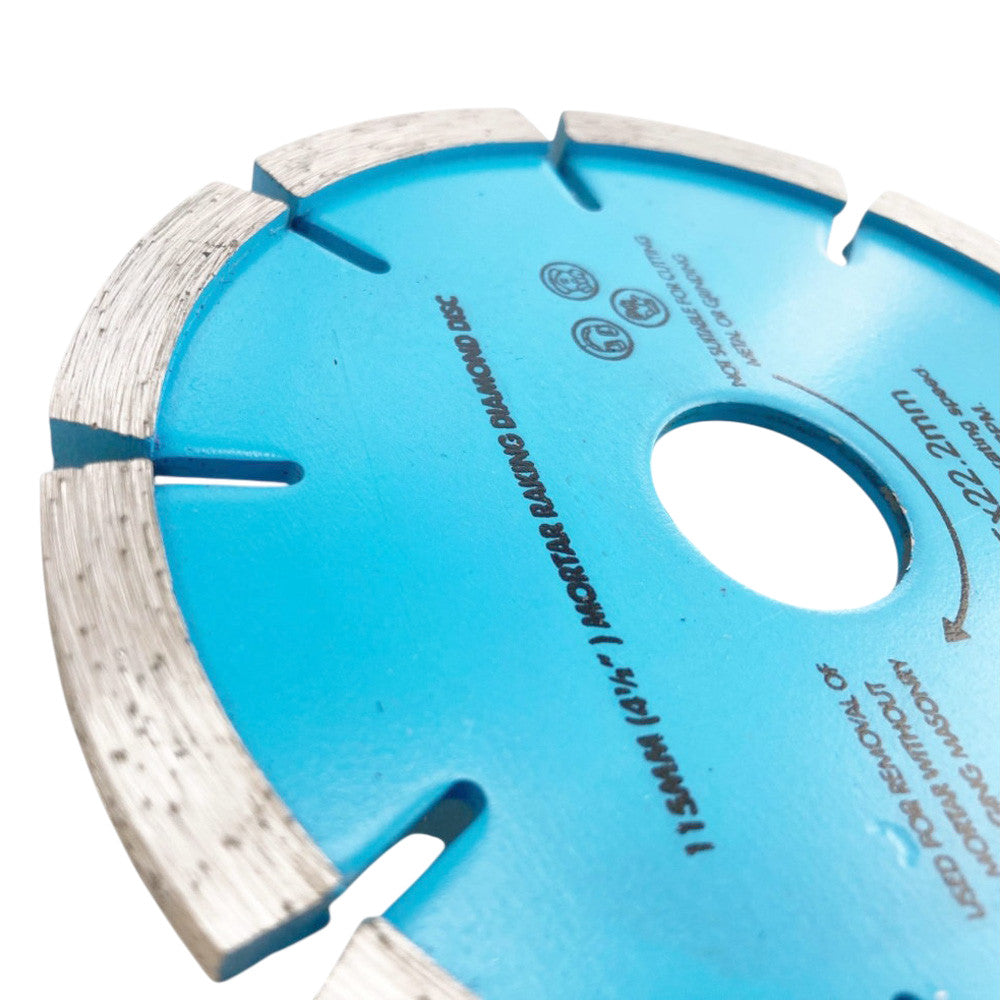 2pk 115mm Mortar Raking Diamond Disc plus 110mm Tile Cutting Diamond Blade | 4.5" Angle Grinders