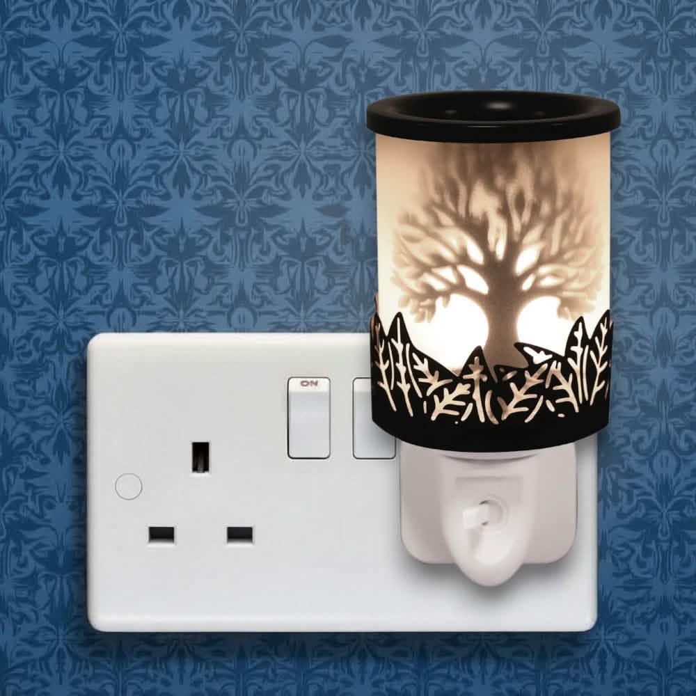 Tree Of Life Plug In Wax Melt Warmer Fragrance Diffuser Black Silhouette Shadow