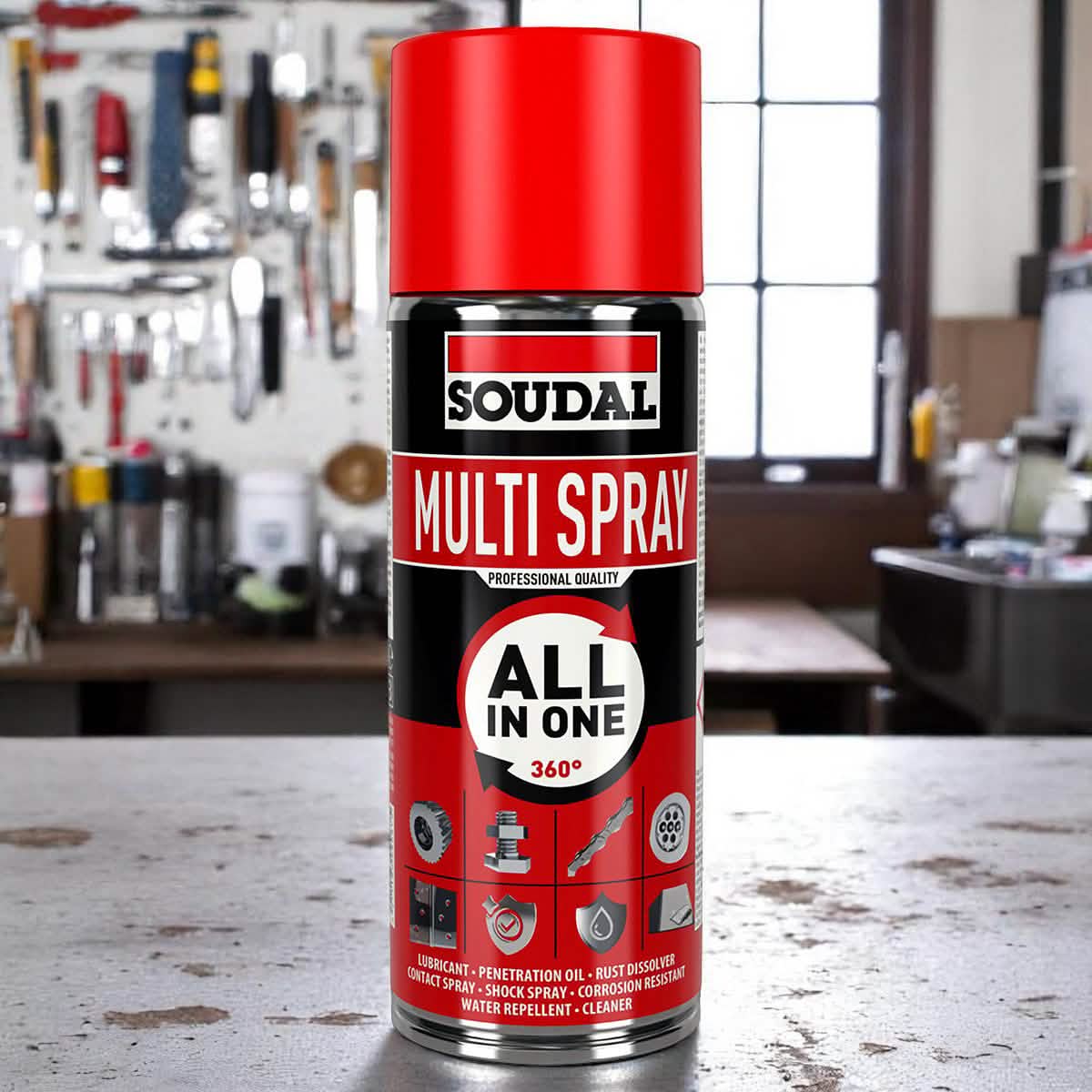 Soudal 200ml Multi Spray High Grade Lubricating Penetrating Oil Cleaning Contact