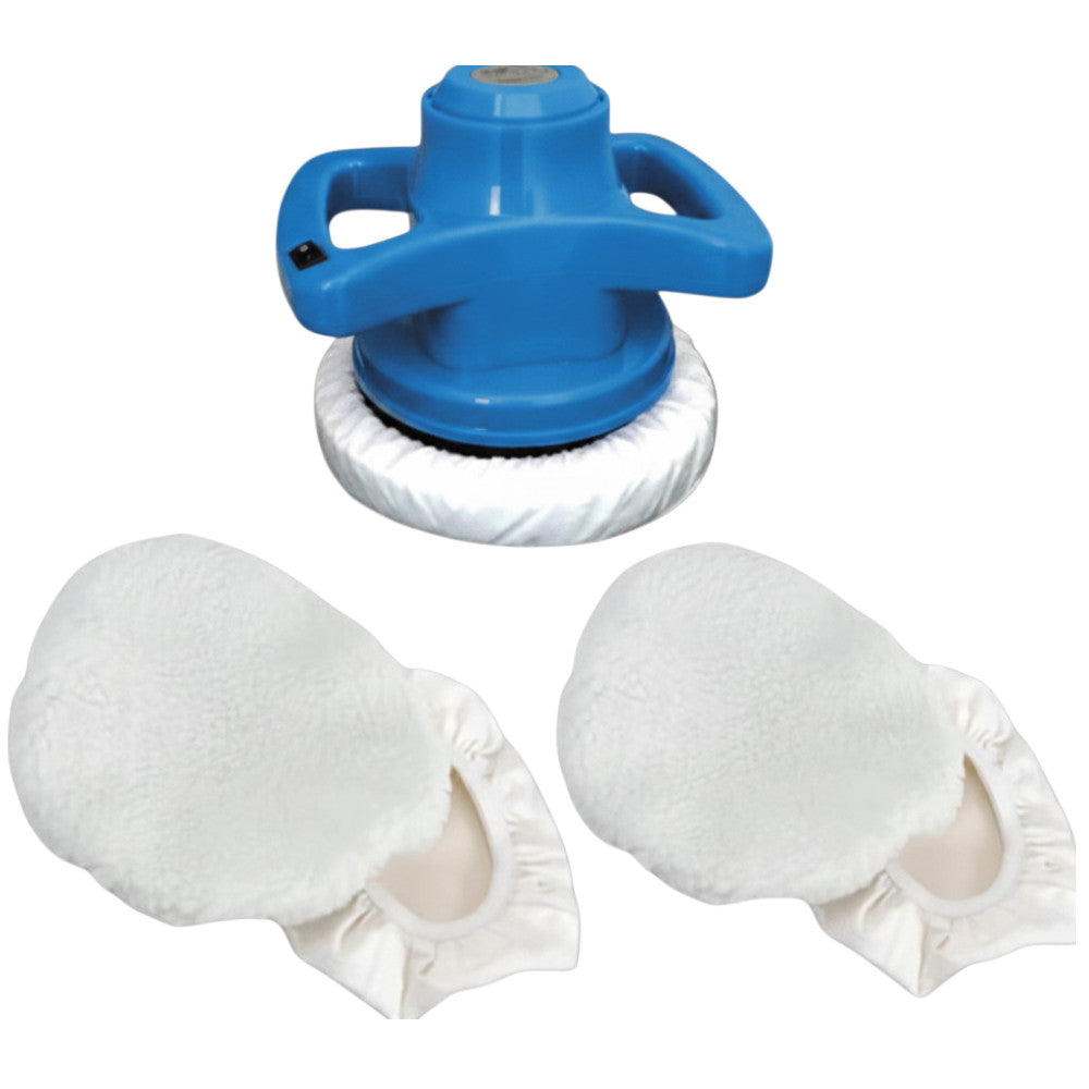Electric Buffer Car Valeting Polisher Polishing Machine + 4 Bonnets 110W 240V