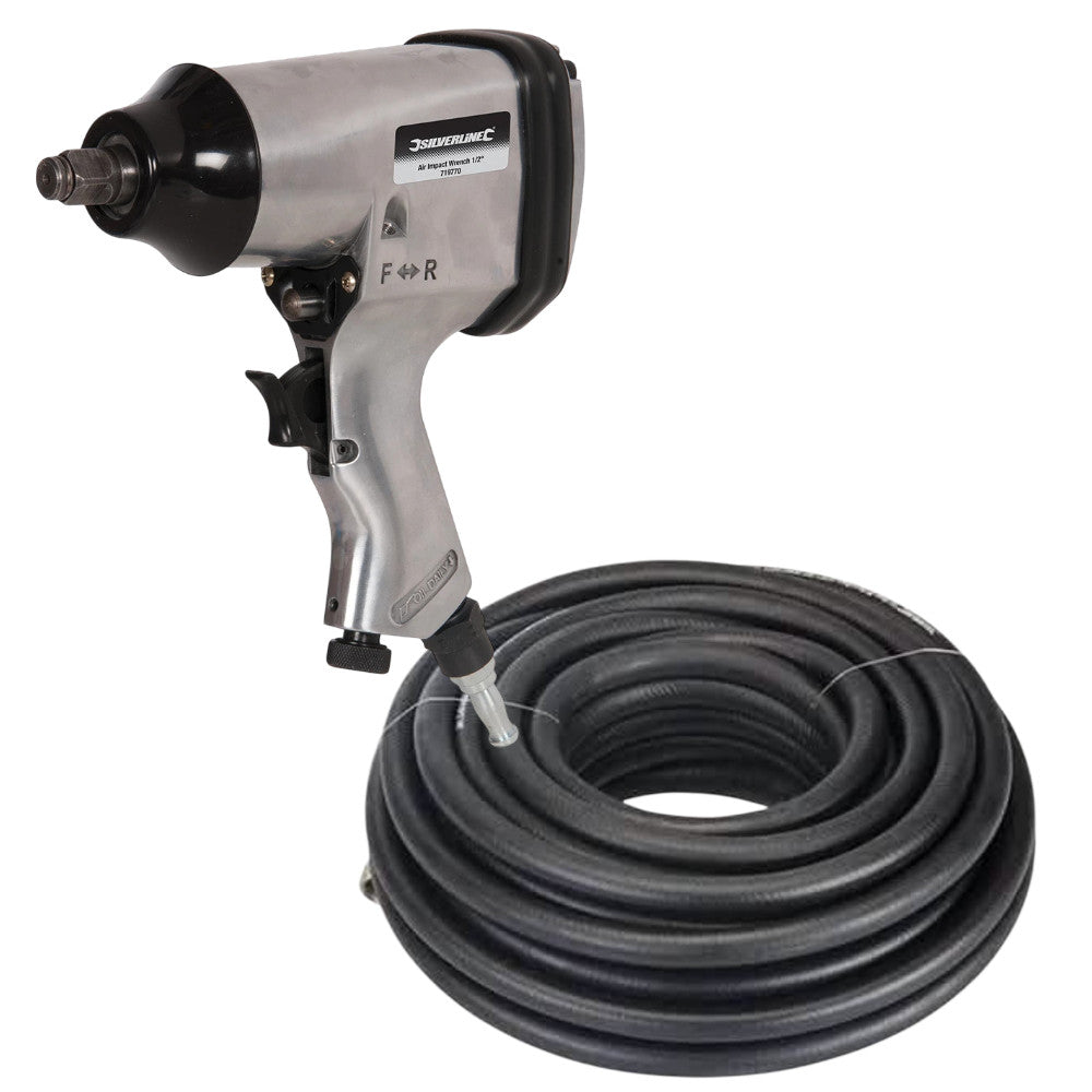 Air Impact Wrench 1/2DR + 15M Air Hose