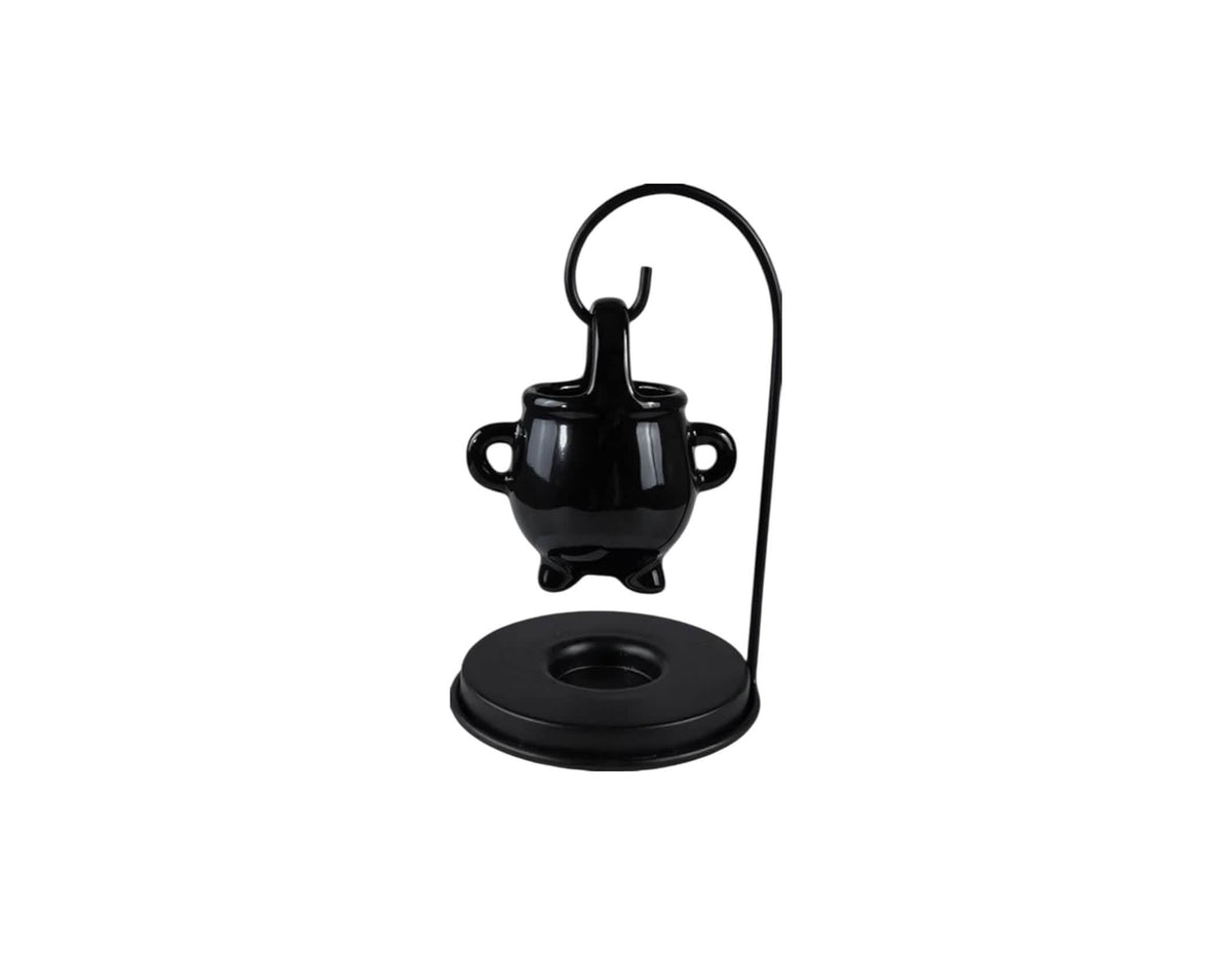 Halloween Hanging Cauldron Oil/Wax Burner Tea Light Holder With Wax Melt Tin & Tea light