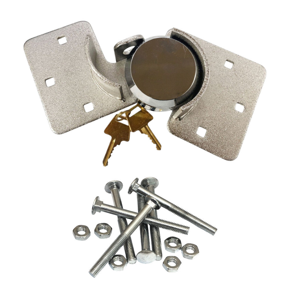 High Security Van Garage Shed 73mm Padlock Hasp Set + Nuts Bolts Fixings
