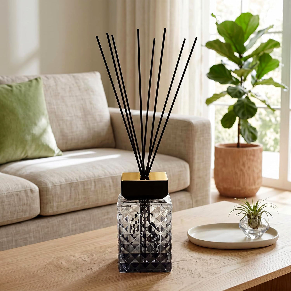 Maison Parfum Omber Leather Home Fragrance Reed Diffuser - Extra Large 1000ml Size
