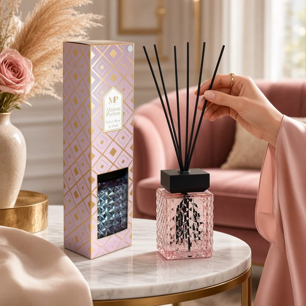 Maison Parfum Velvet Rose & Oud Home Fragrance Reed Diffuser - Extra Large 1000ml Size