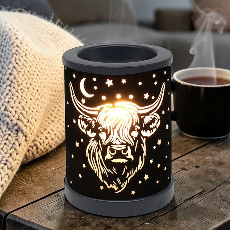 Highland Cow Scented Wax Tart Warmer & Oil Burner Fragrance Diffuser Aroma Lamp