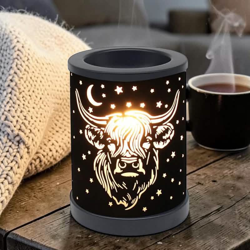Highland Cow Scented Wax Tart Warmer & Oil Burner Fragrance Diffuser Aroma Lamp