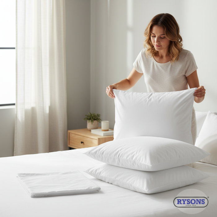 4-Pack White Pillow Protectors - 50 x 70 cm