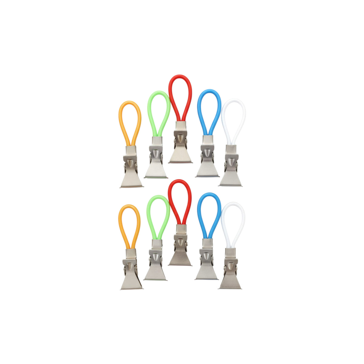 Towel Clips Metal - 10 Pack Assorted Colours