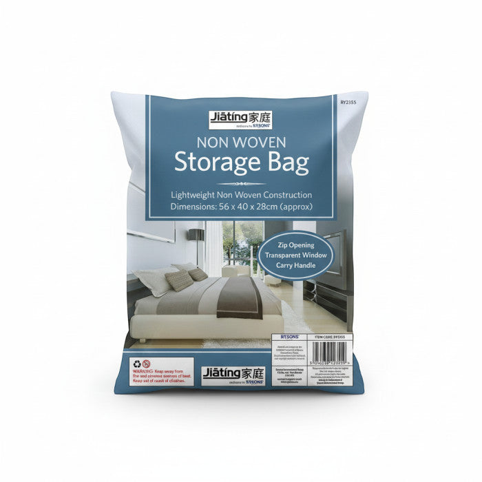 Storage Bag with Zip Non Woven Lightweight with Handle