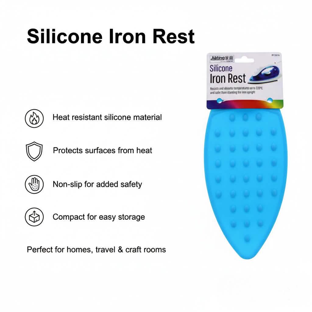 Silicone Iron Rest Heat Resistant Ironing Mat Pad Blue/Pink