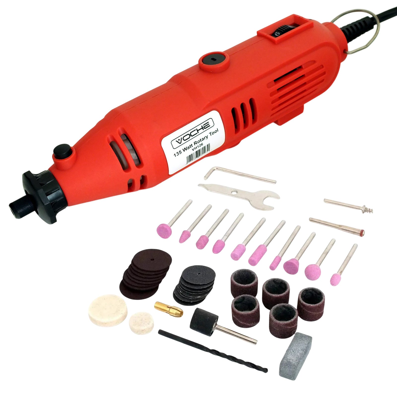 Voche® 135W Electric Mini Rotary Drill Multi Tool Kit with 40pc Accessories and Case