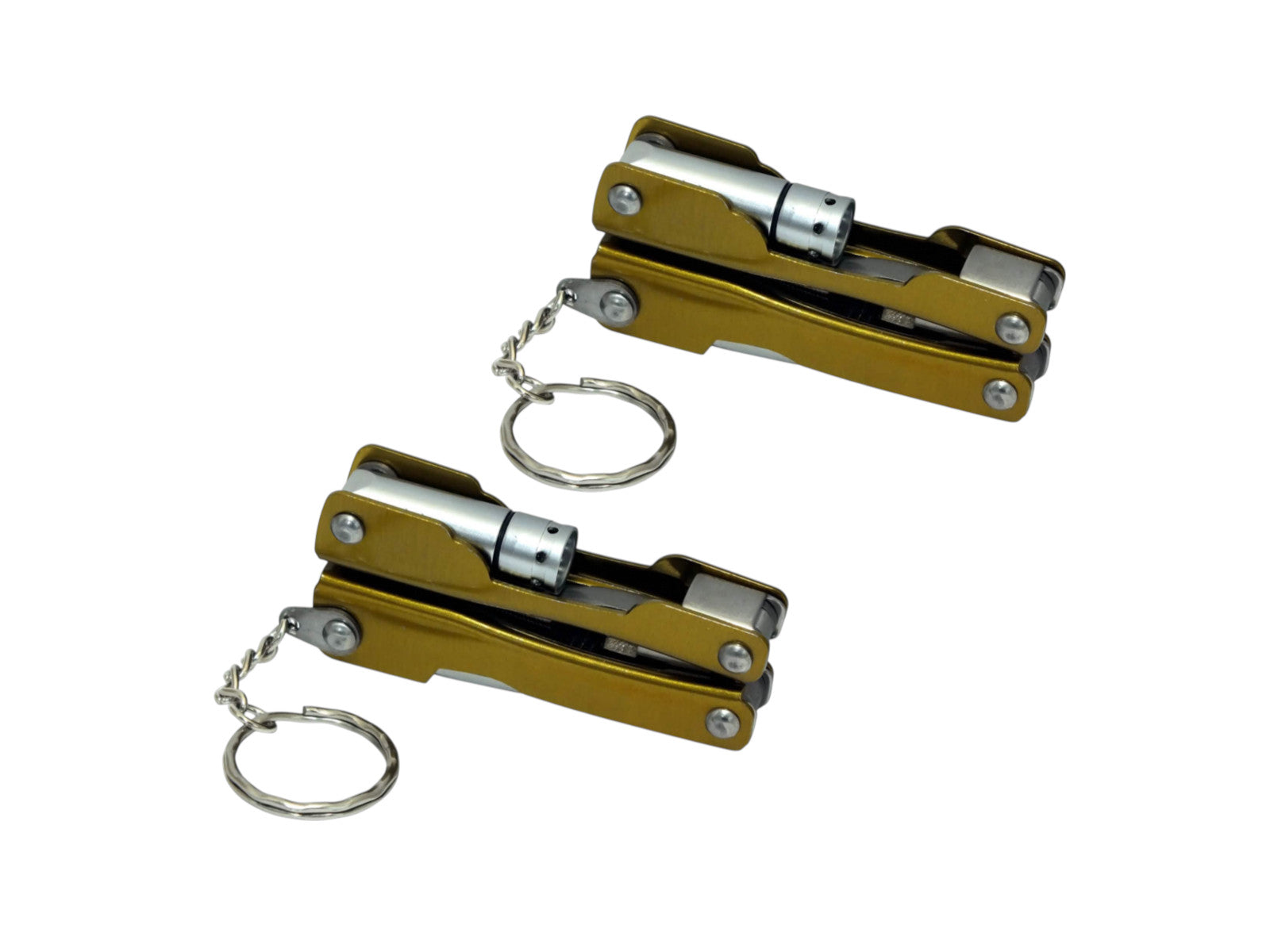 2 Precision Micro Pliers Folding Needle Nose Wire Cutters Keyring LED Torch & Case