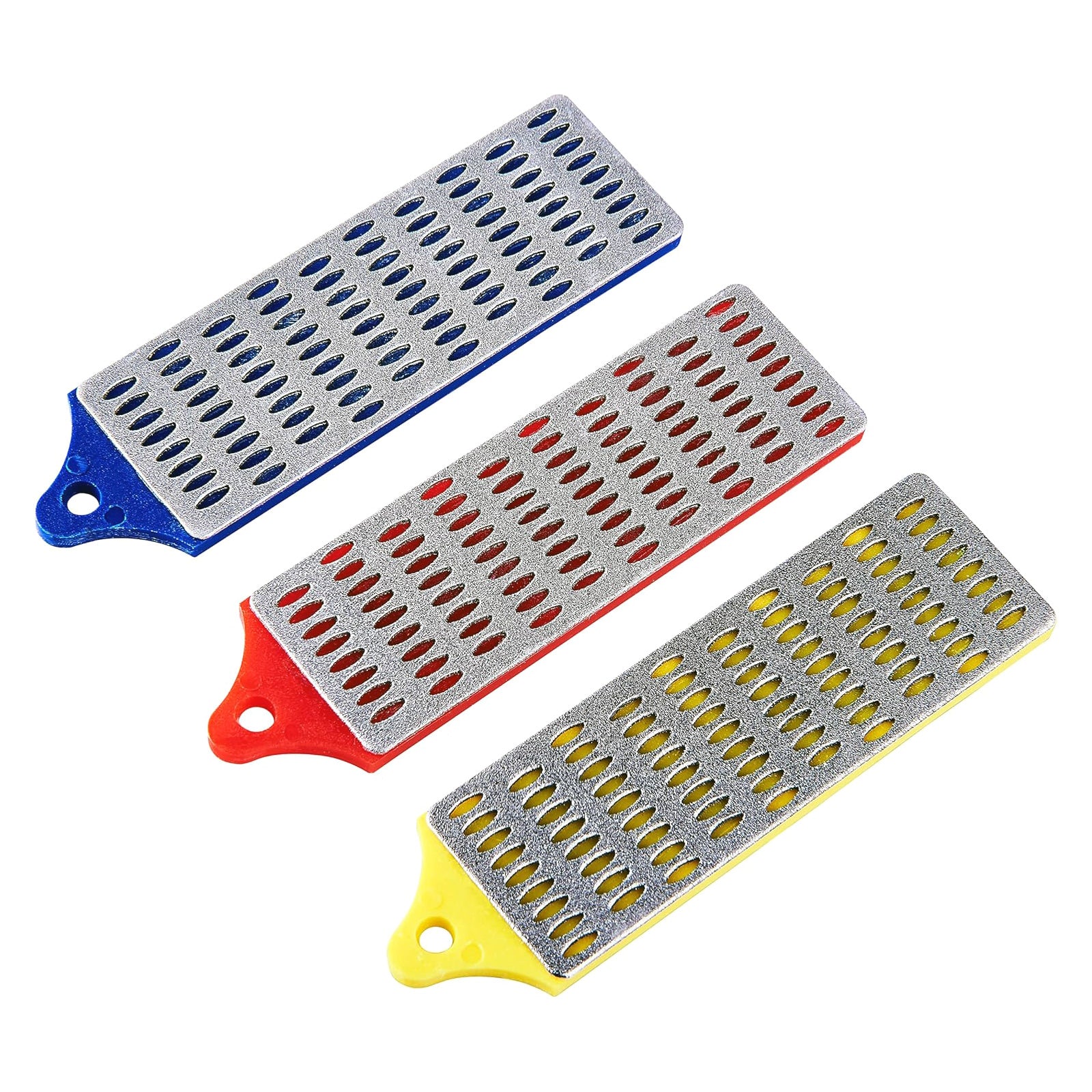 3pc Mini Diamond File Sharpening Stones Whetstone Honing Set | For Knives Chisels Hand Tools
