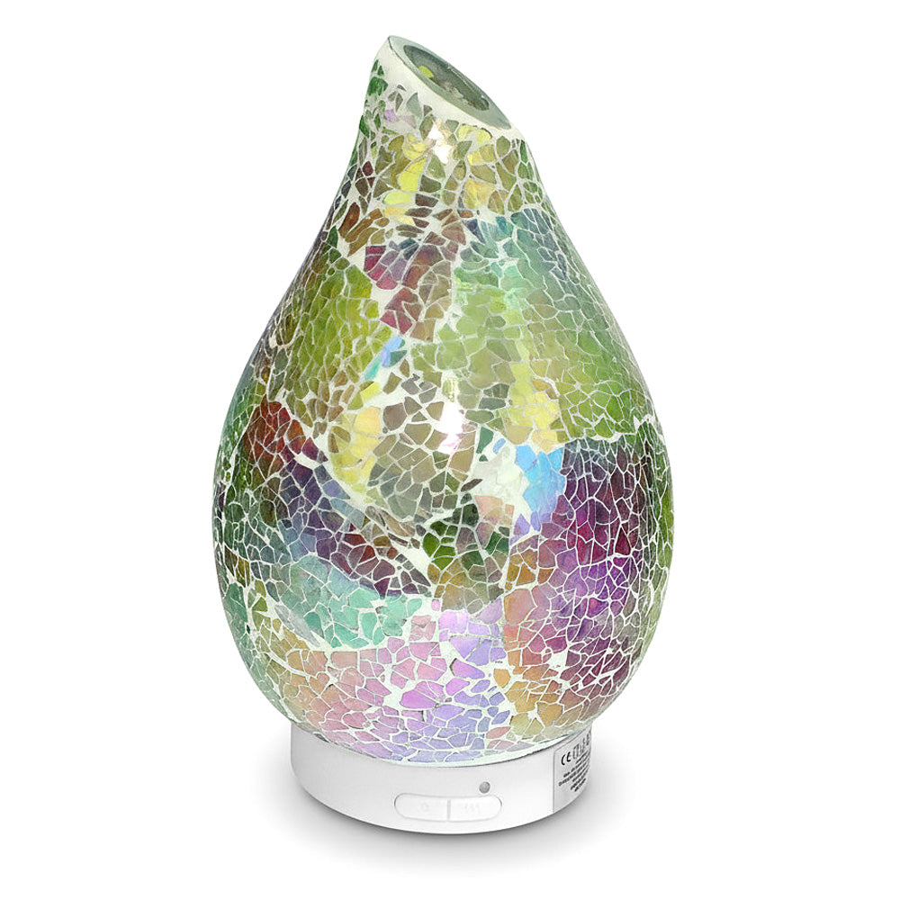 Rainbow Crackle Ultrasonic Essential Oil Diffuser Aroma Fragrance Lamp with LED Light
