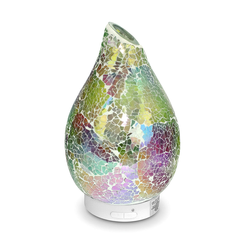 Rainbow Crackle Ultrasonic Essential Oil Diffuser Aroma Fragrance Lamp with LED Light